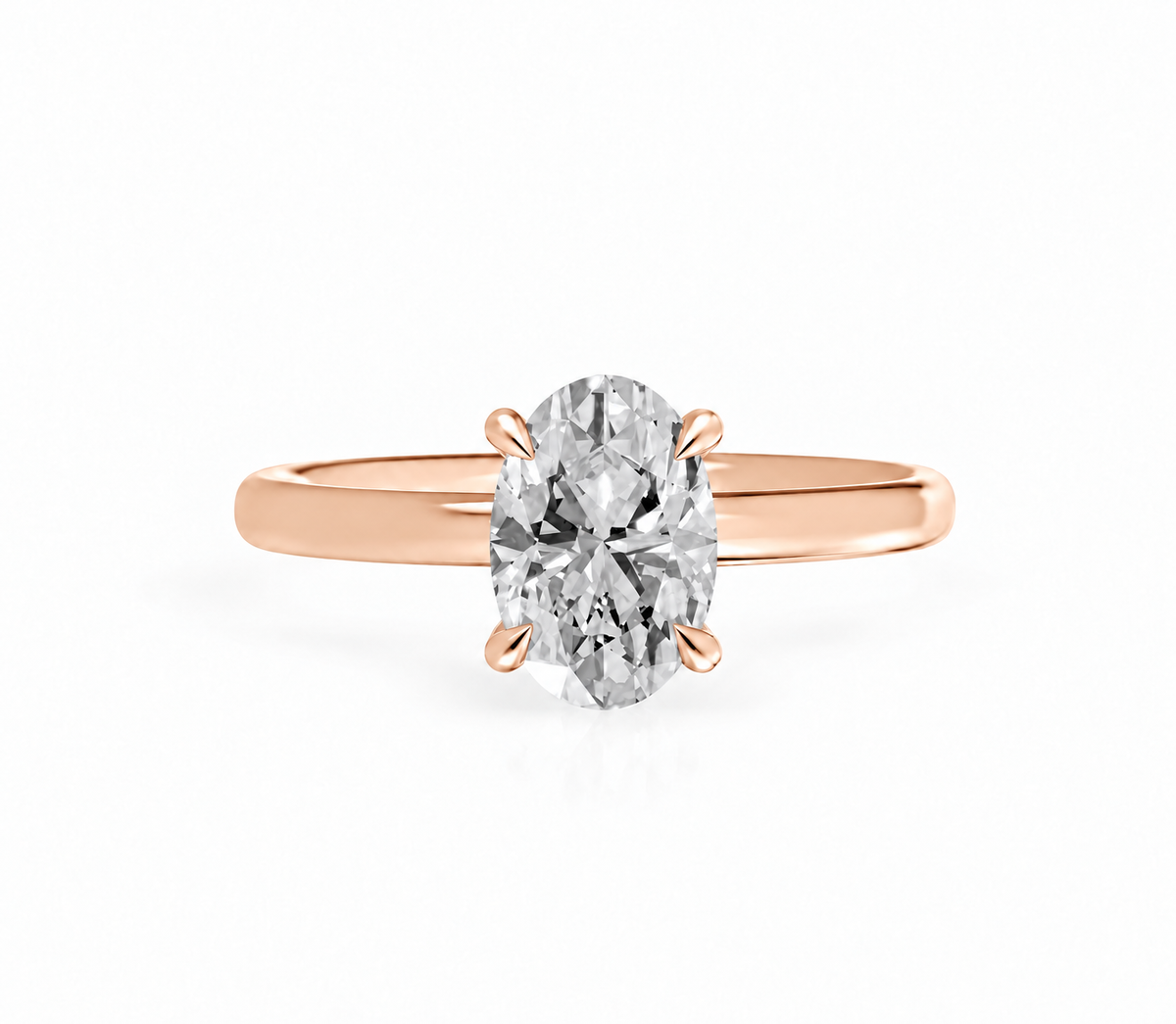 Oval, rose gold