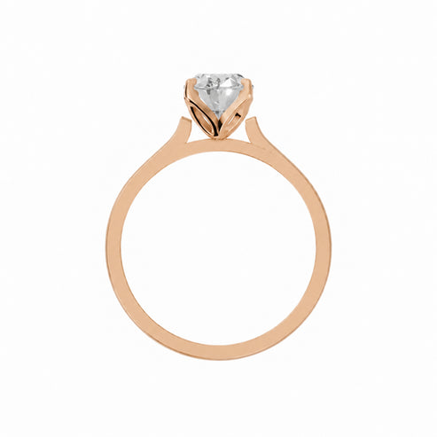Oval, rose gold