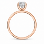 Oval, rose gold