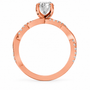 Oval, rose gold