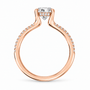 Oval, rose gold