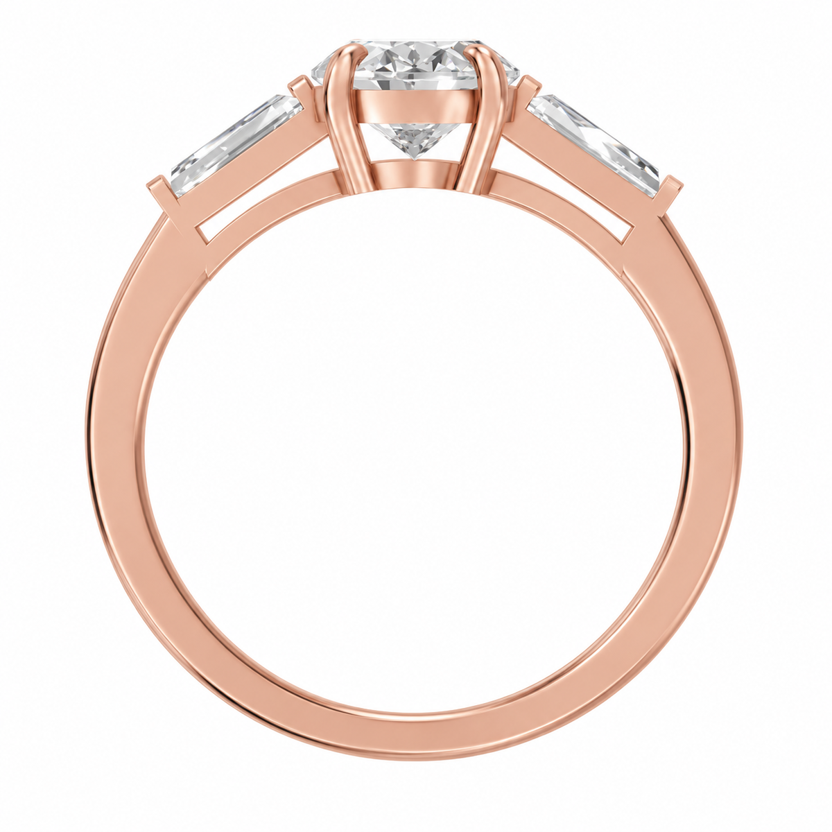 Oval, rose gold
