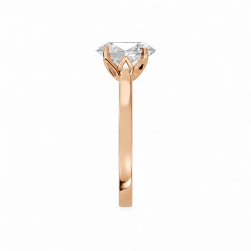 Oval, rose gold