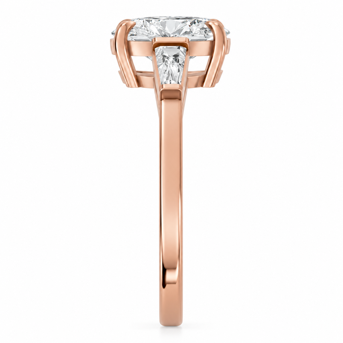 Oval, rose gold
