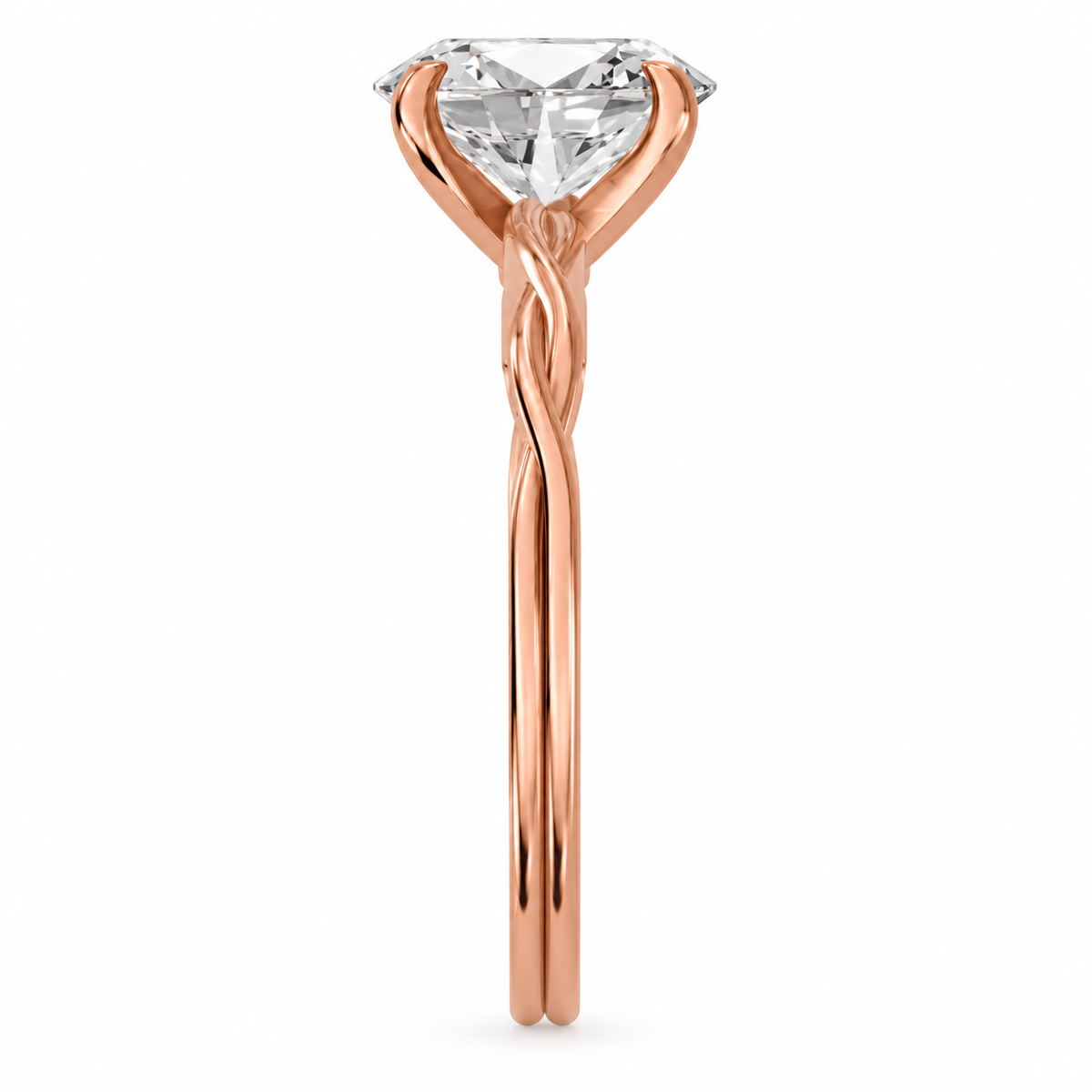 Oval, rose gold