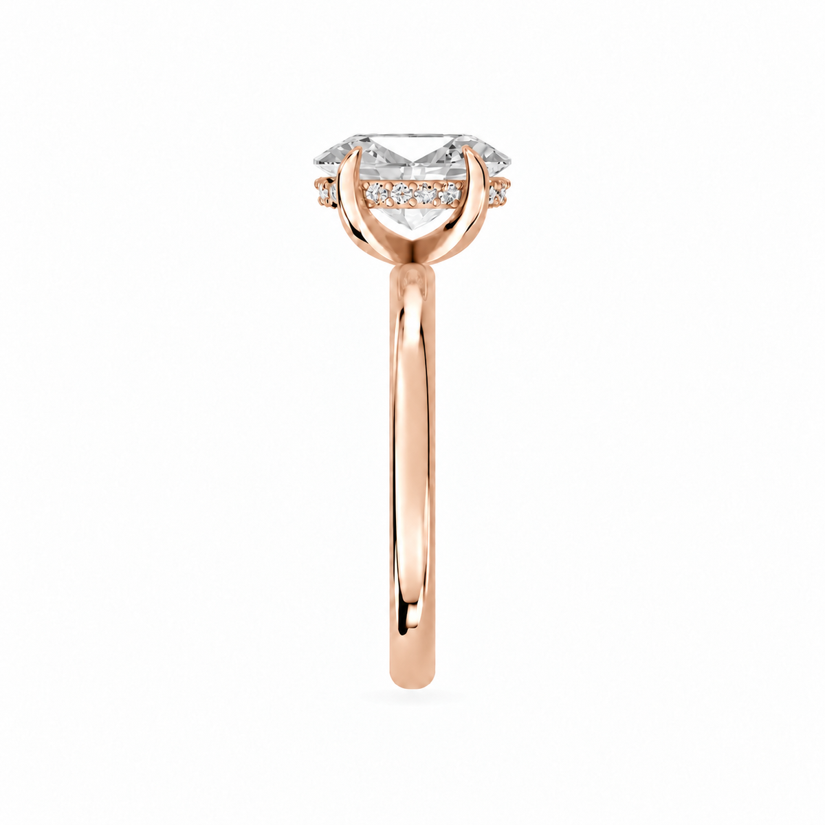 Oval, rose gold
