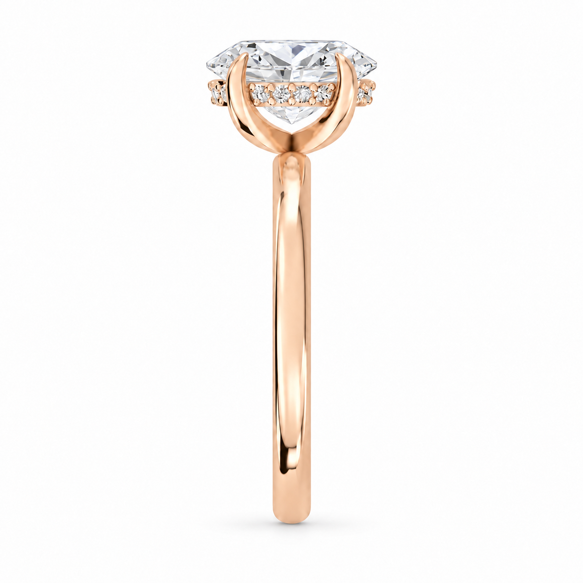 Oval, rose gold