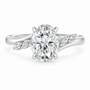 Oval, white gold