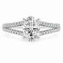 Oval, white gold