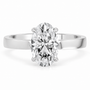 Oval, white gold