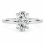 Oval, white gold