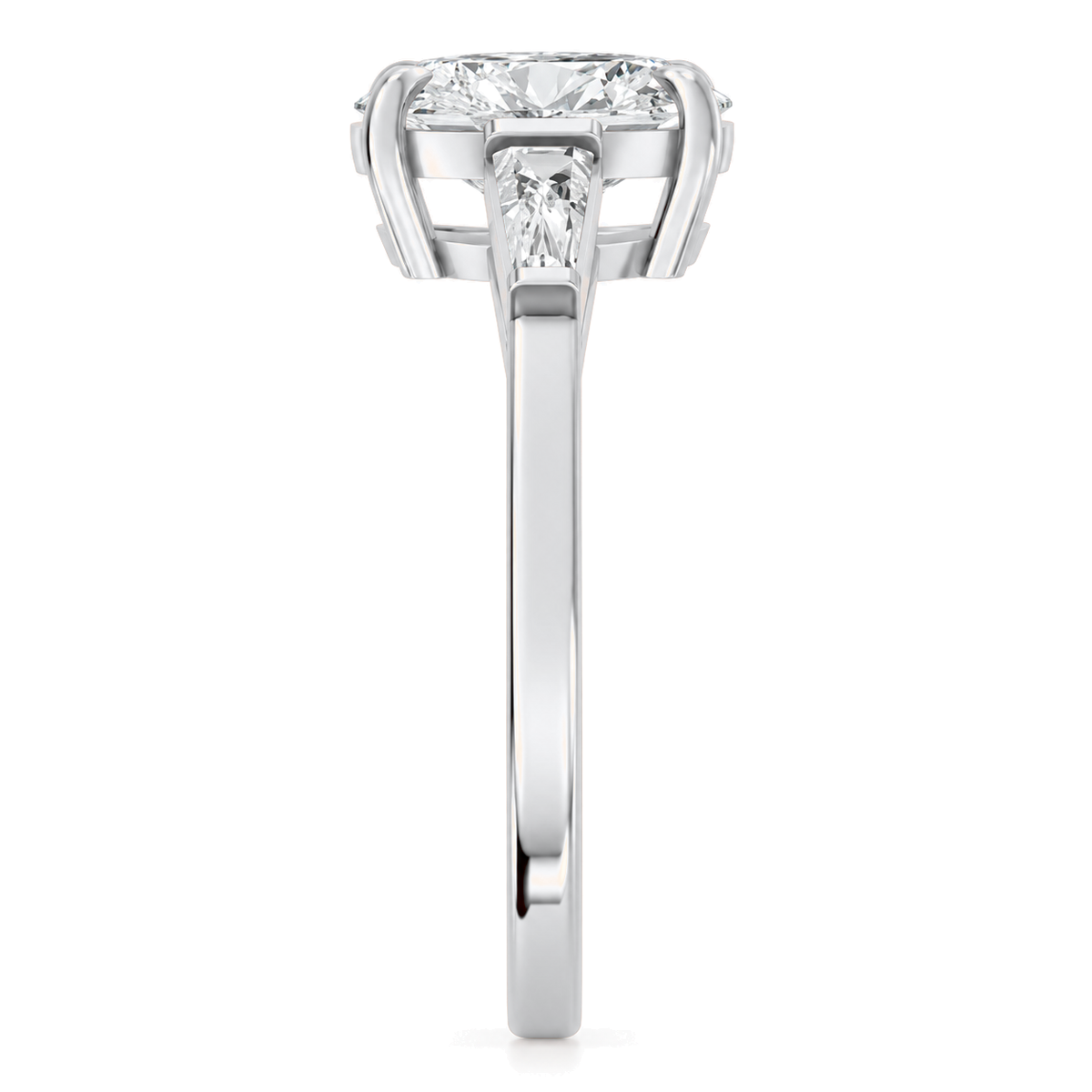 Oval, white gold