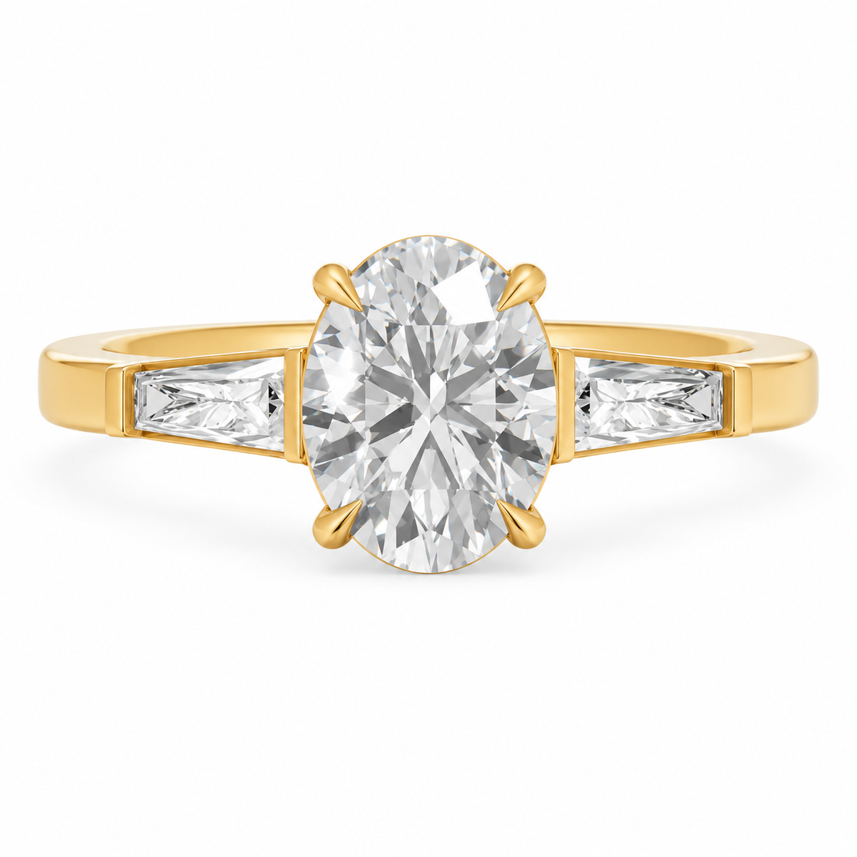 Oval, yellow gold
