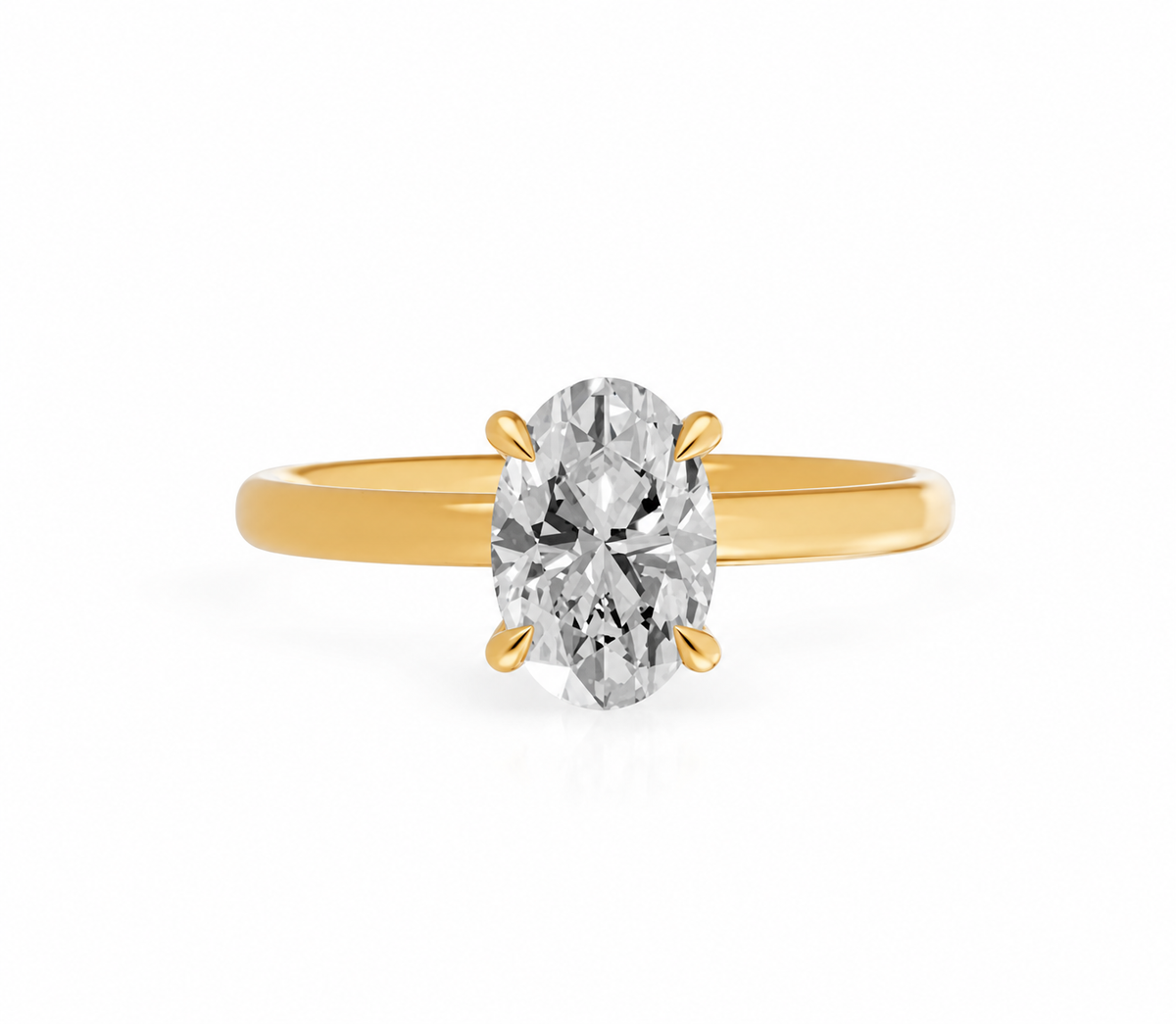 Oval, yellow gold