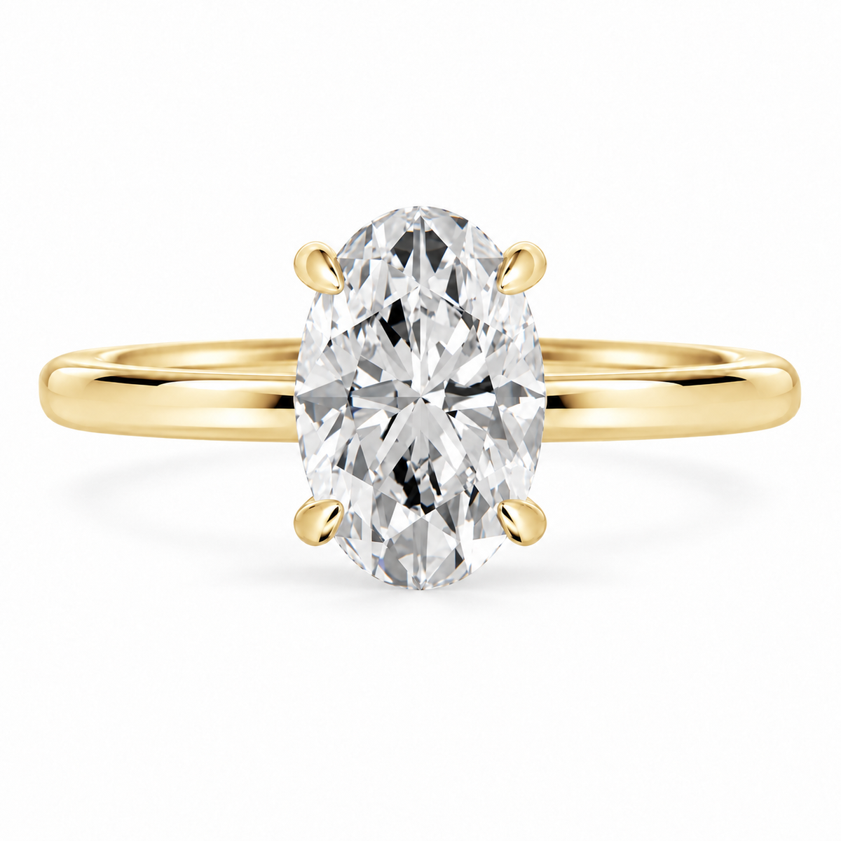 Oval, yellow gold