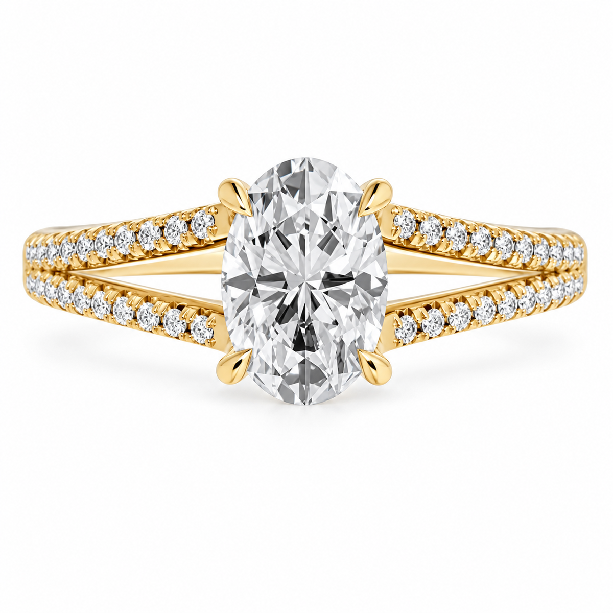 Oval, yellow gold