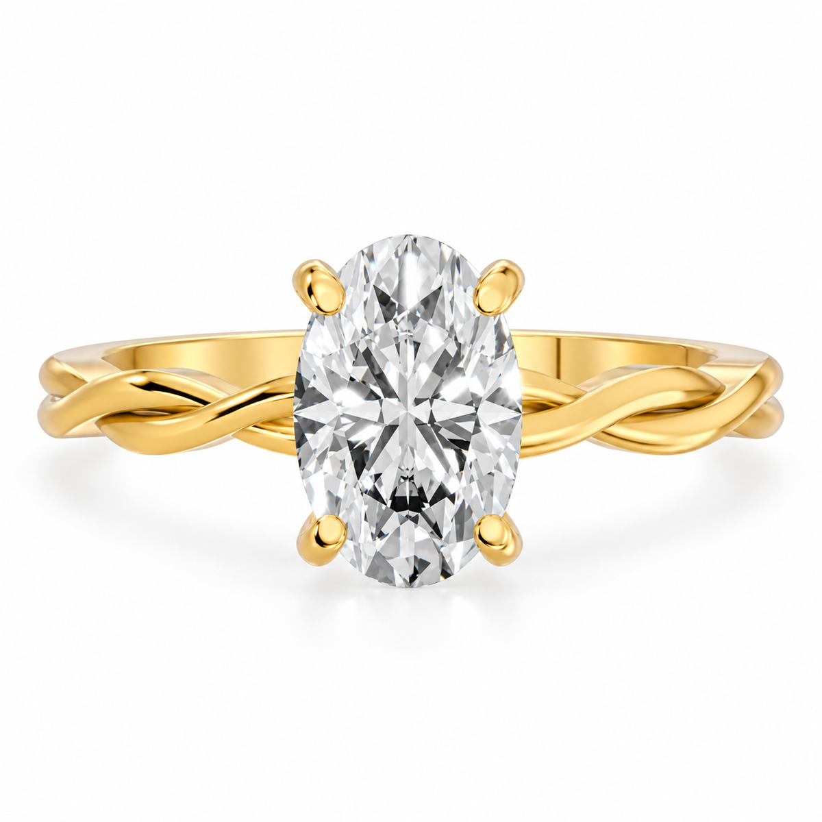 Oval, yellow gold
