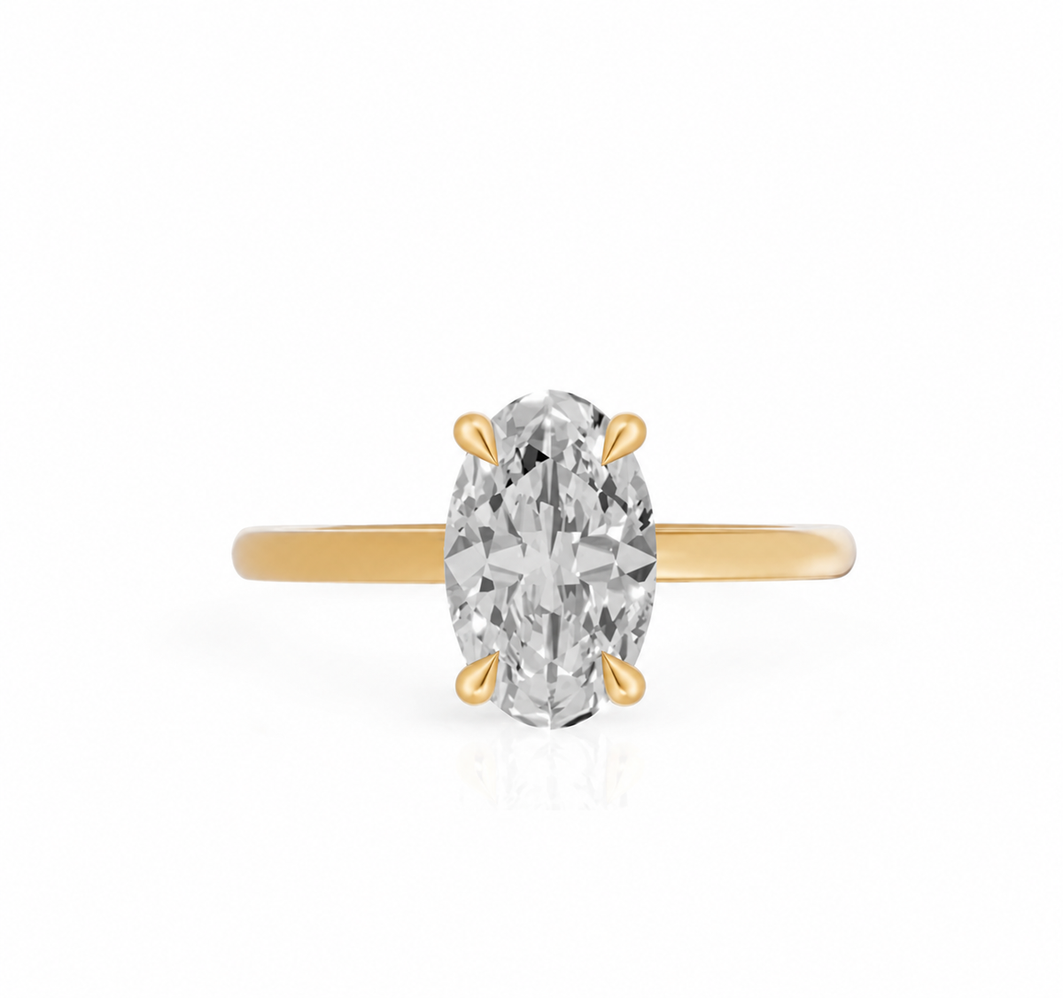 Oval, yellow gold