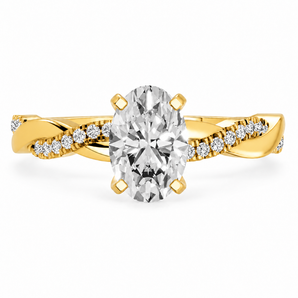 Oval, yellow gold