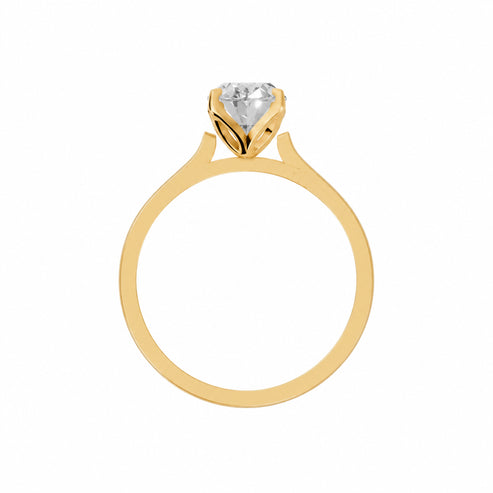 Oval, yellow gold