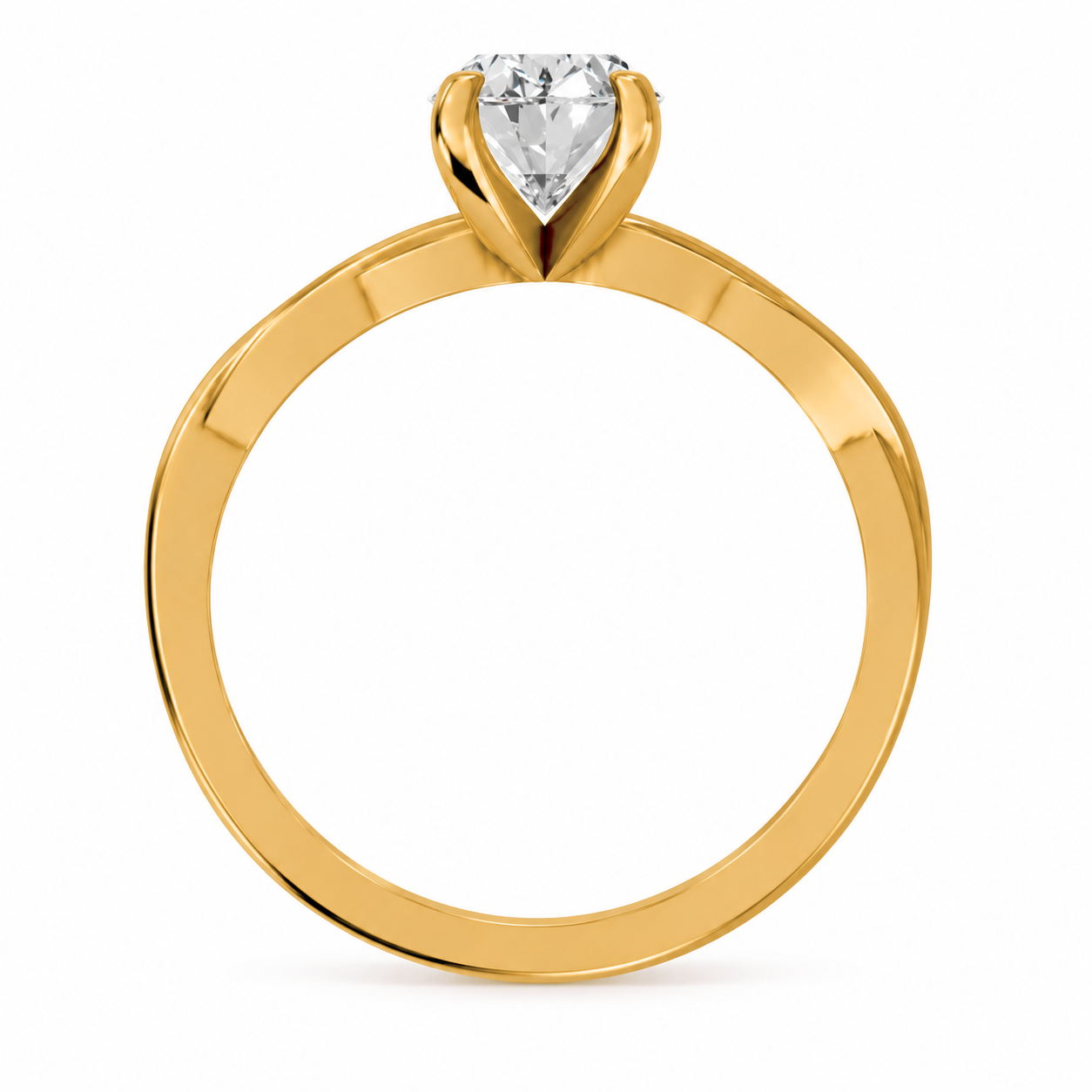 Oval, yellow gold