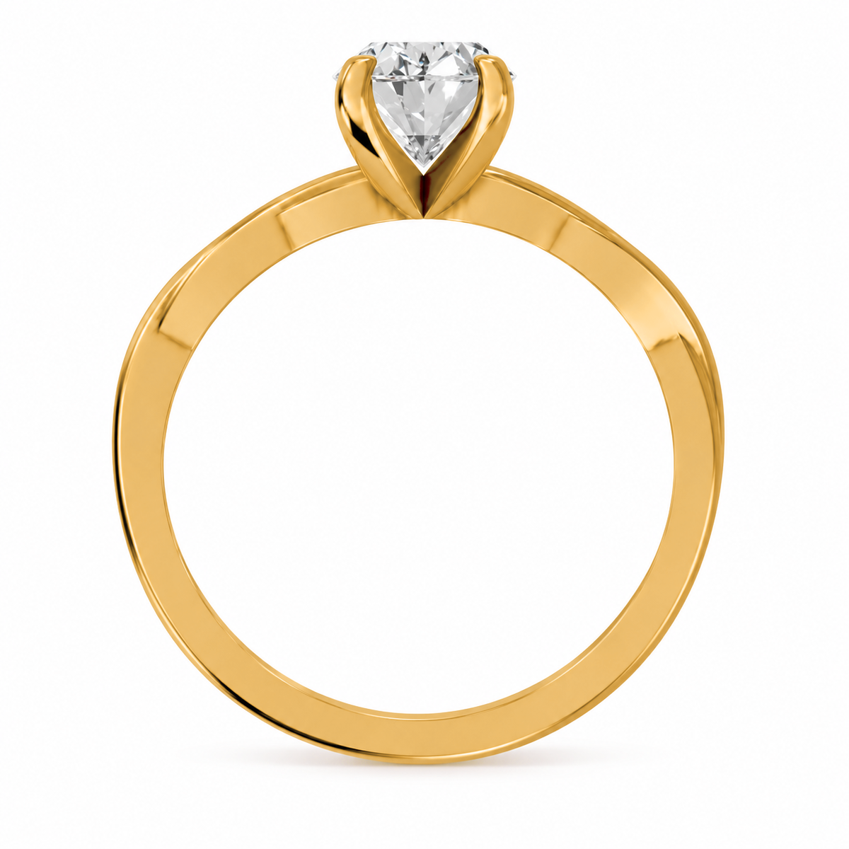 Oval, yellow gold