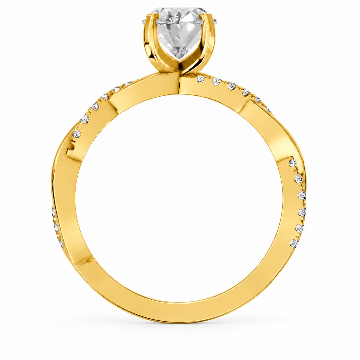 Oval, yellow gold
