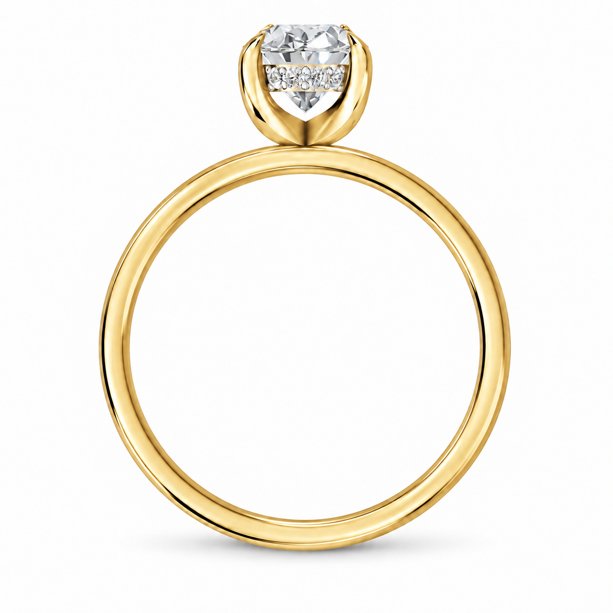 Oval, yellow gold