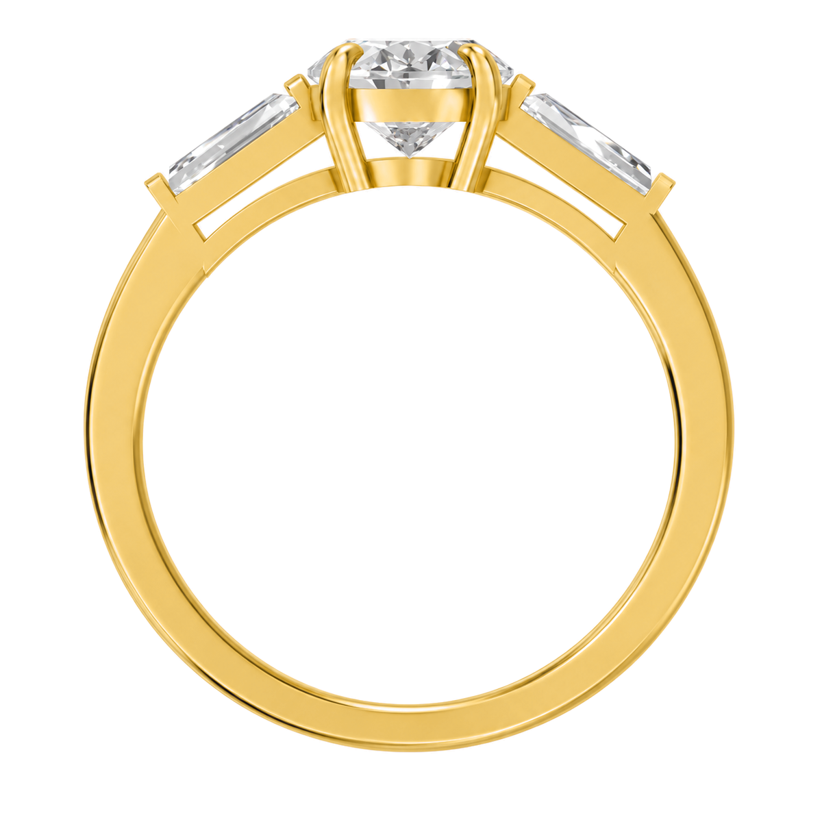 Oval, yellow gold