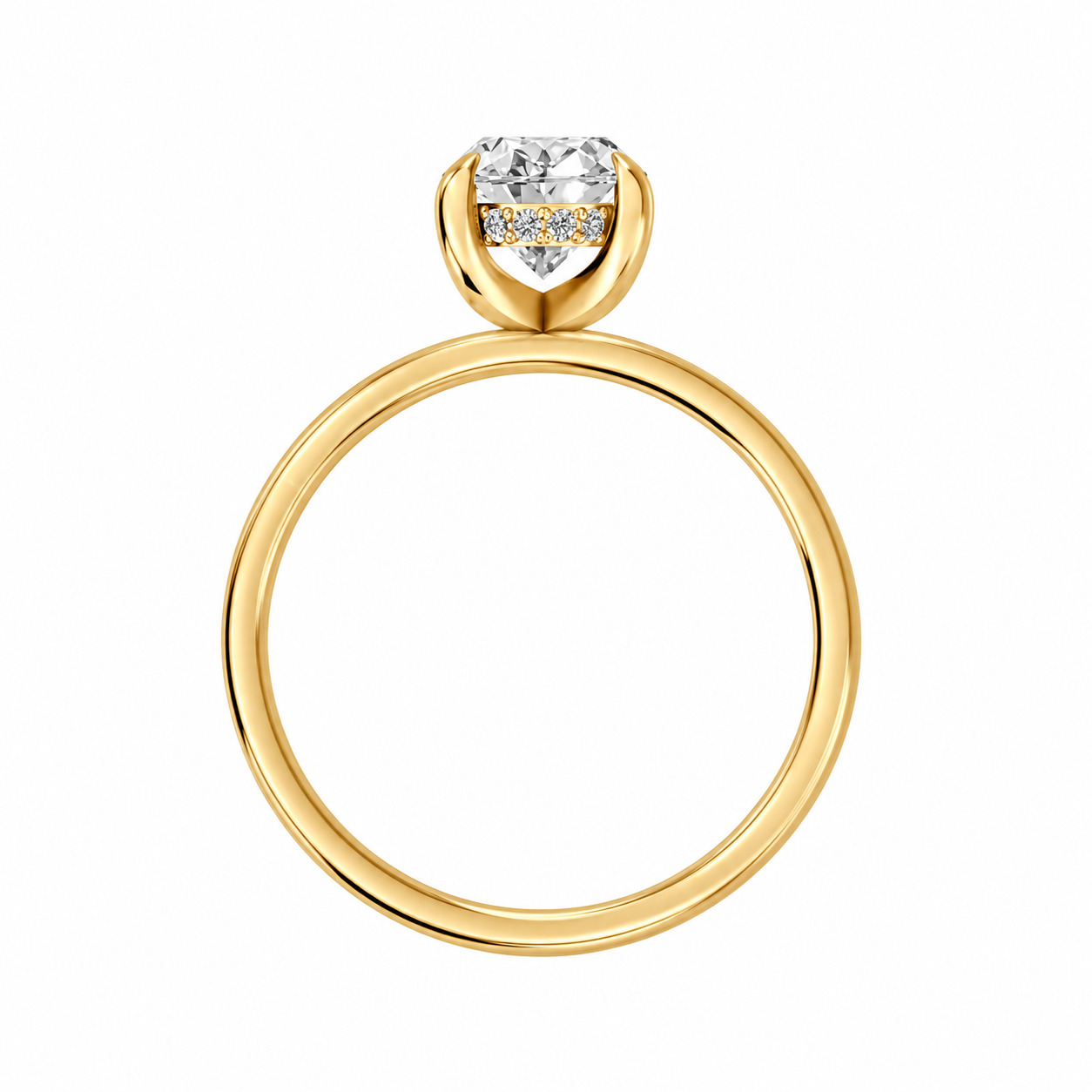 Oval, yellow gold
