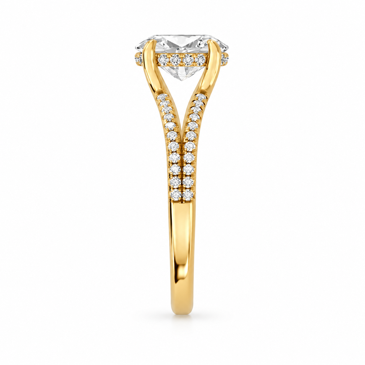 Oval, yellow gold