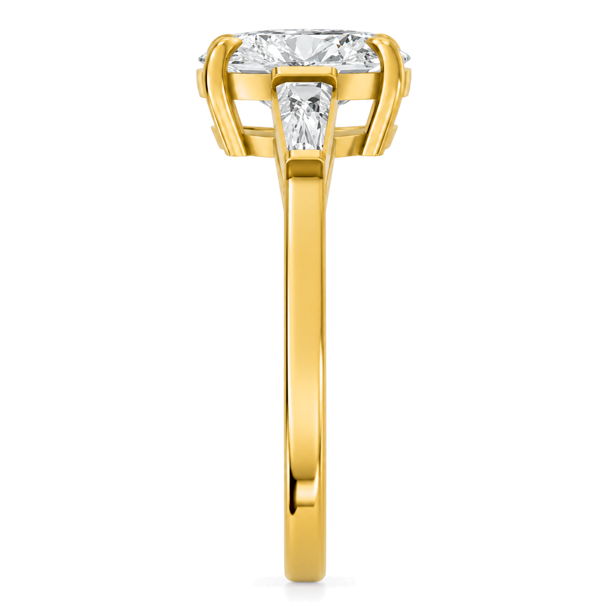 Oval, yellow gold