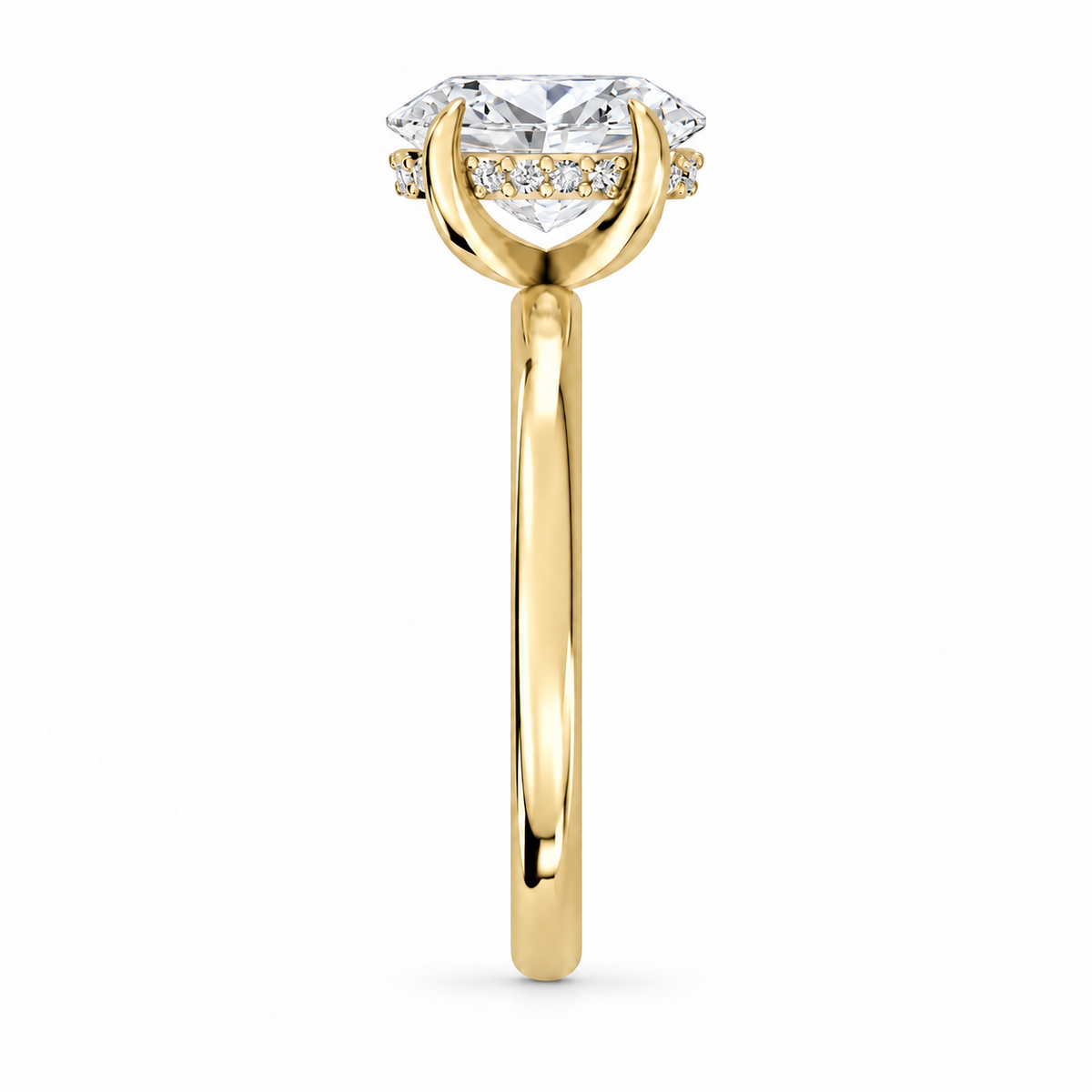 Oval, yellow gold