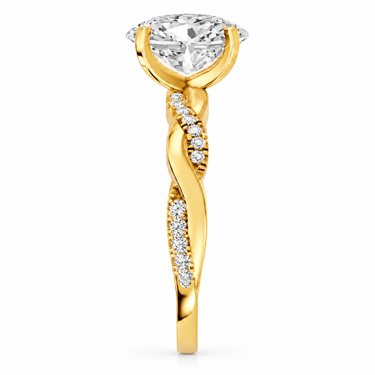 Oval, yellow gold