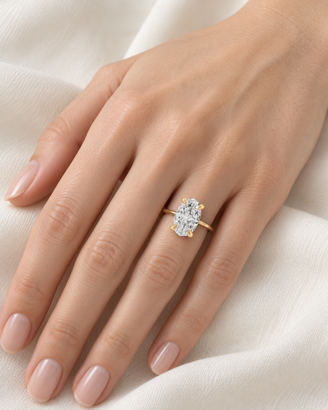 Oval, yellow gold