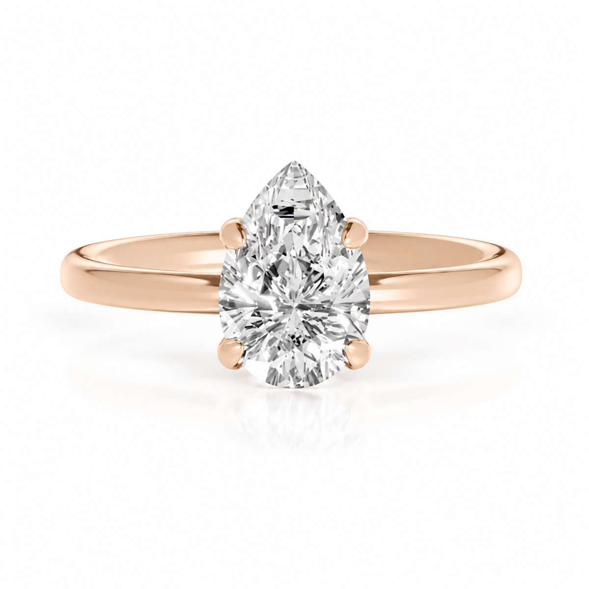 Pear, rose gold