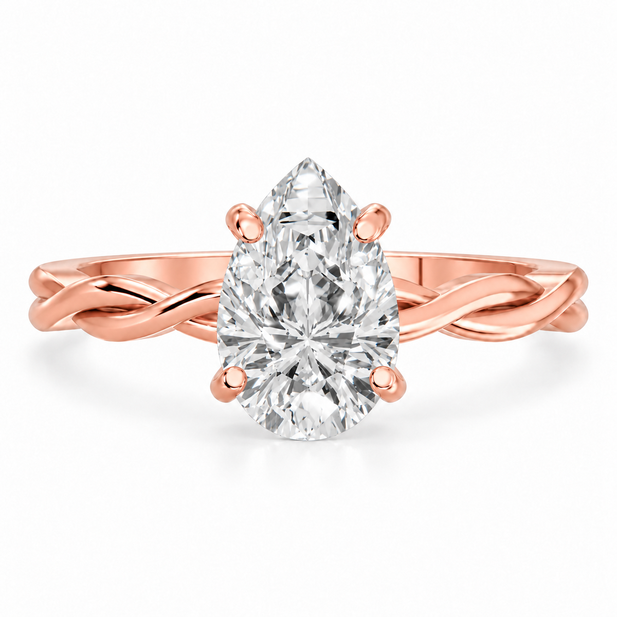 Pear, rose gold