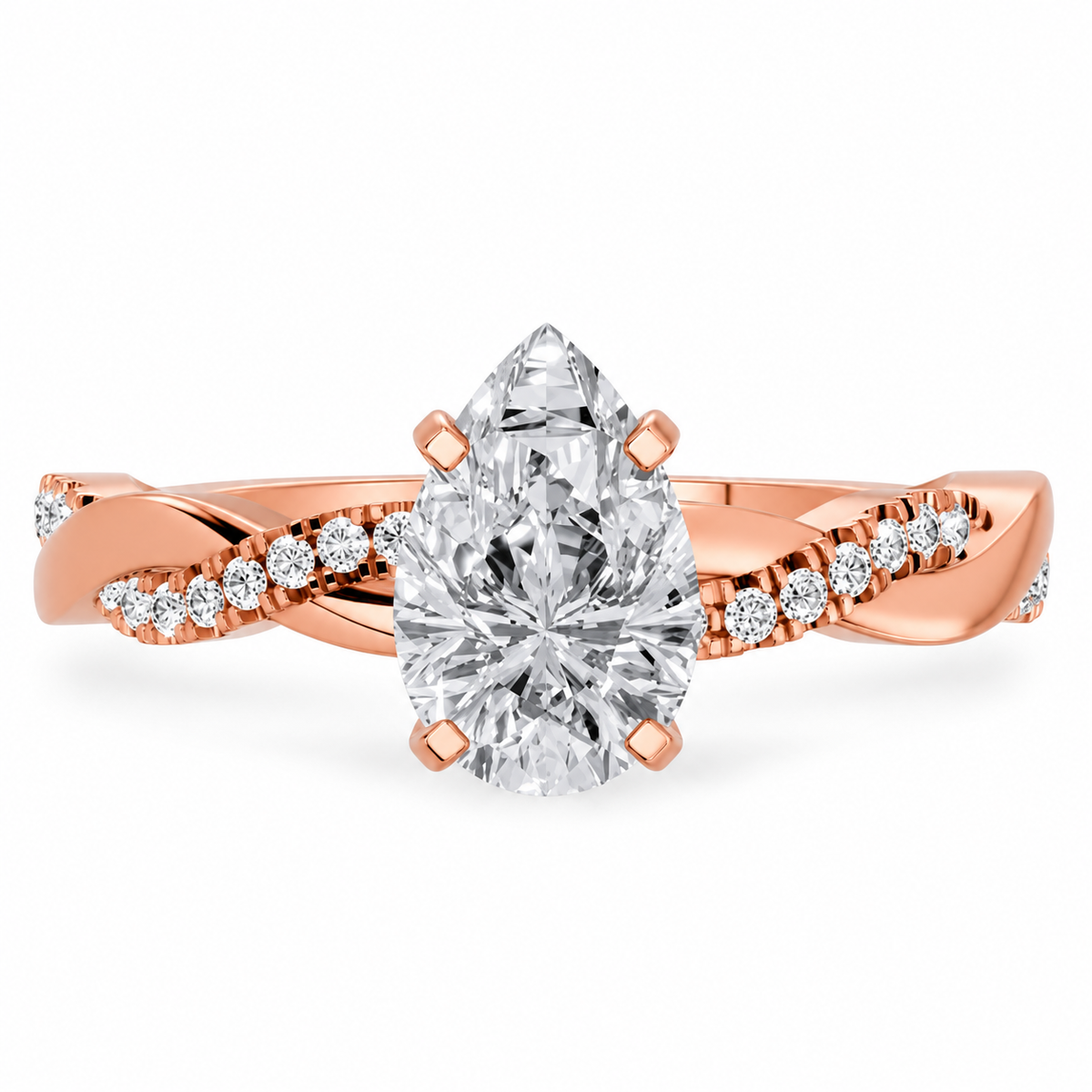 Pear, rose gold