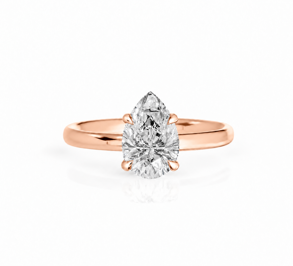 Pear, rose gold
