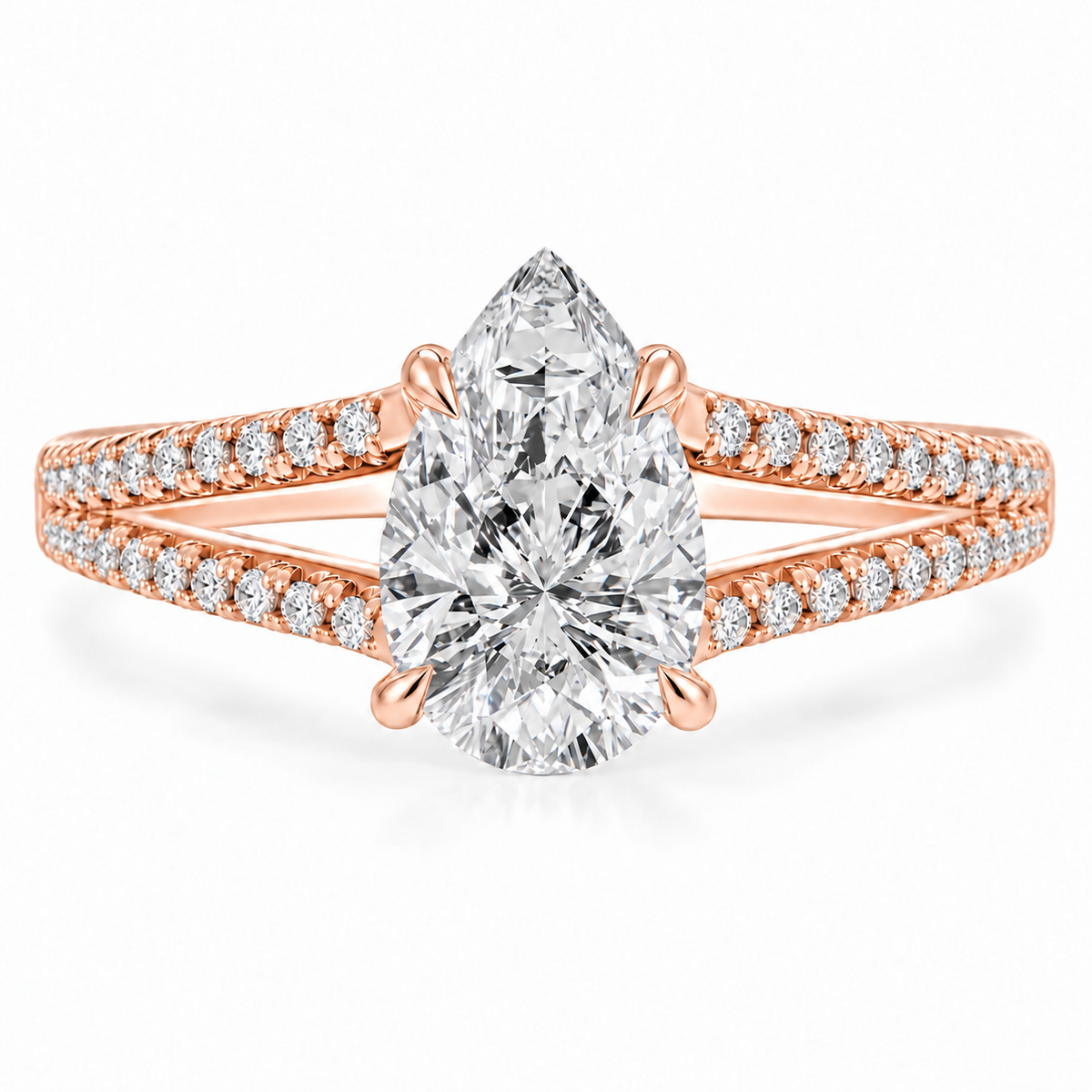 Pear, rose gold