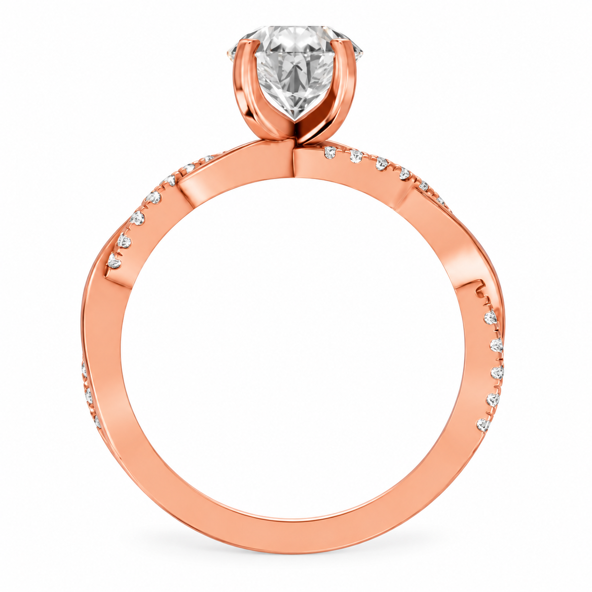 Pear, rose gold