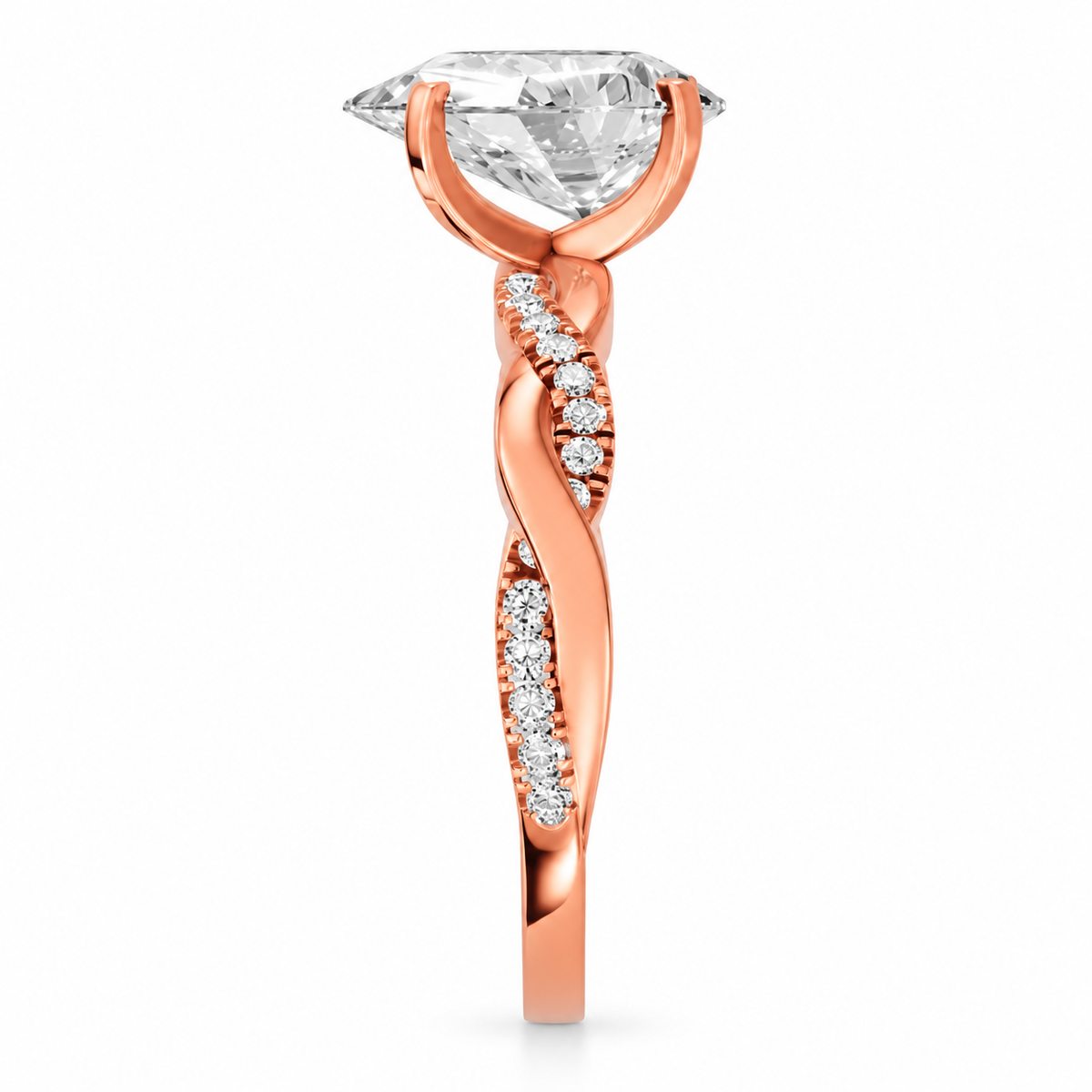 Pear, rose gold