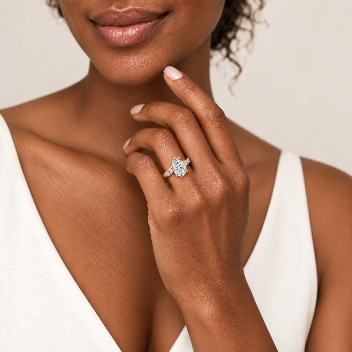 Pear, rose gold