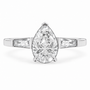 Pear, white gold