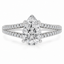 Pear, white gold