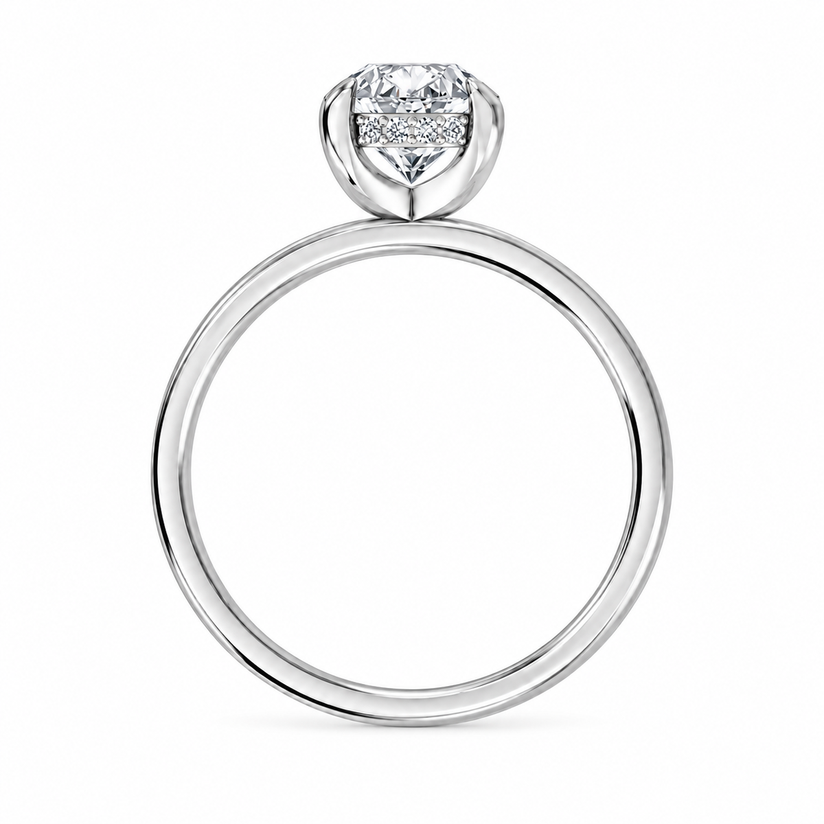 Pear, white gold