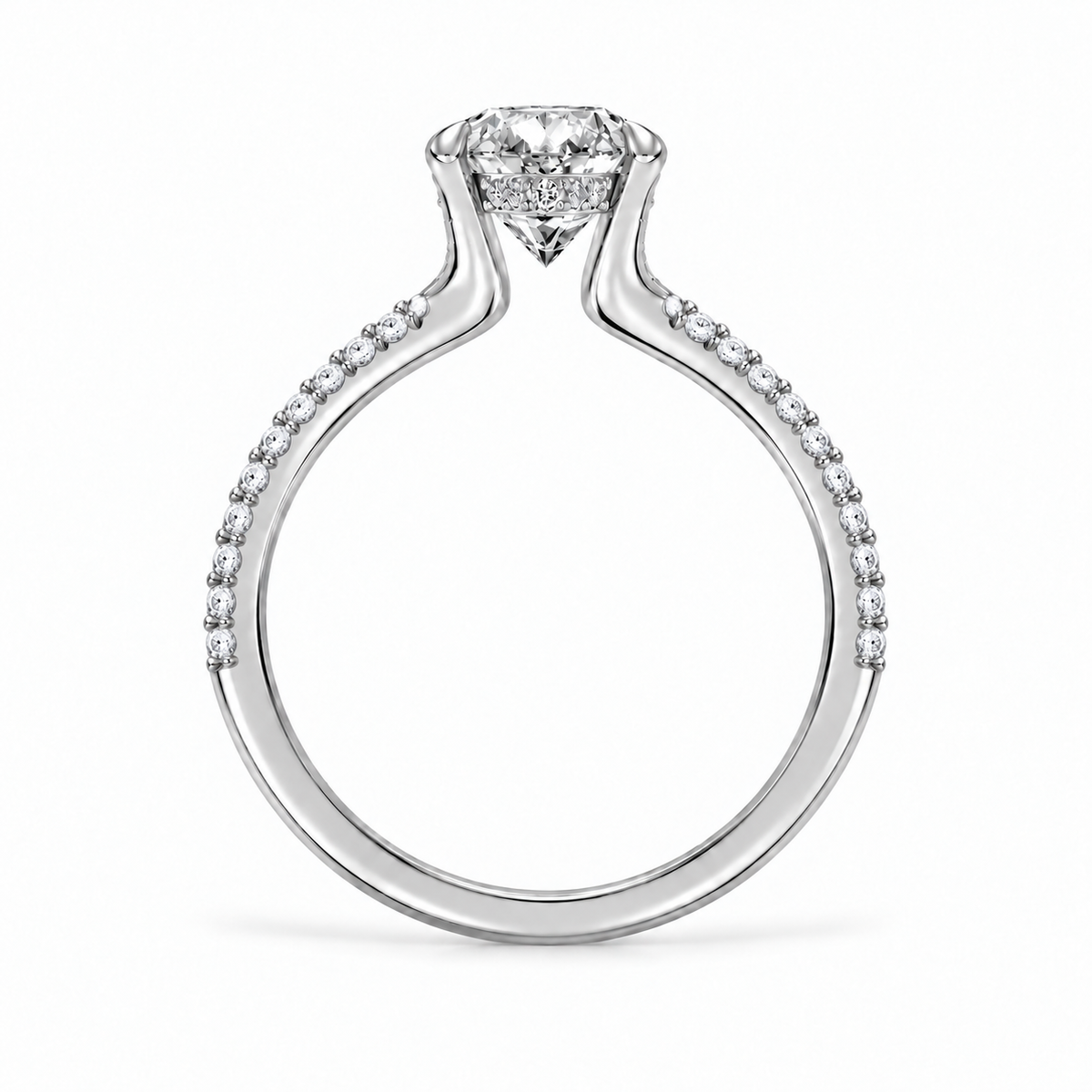 Pear, white gold