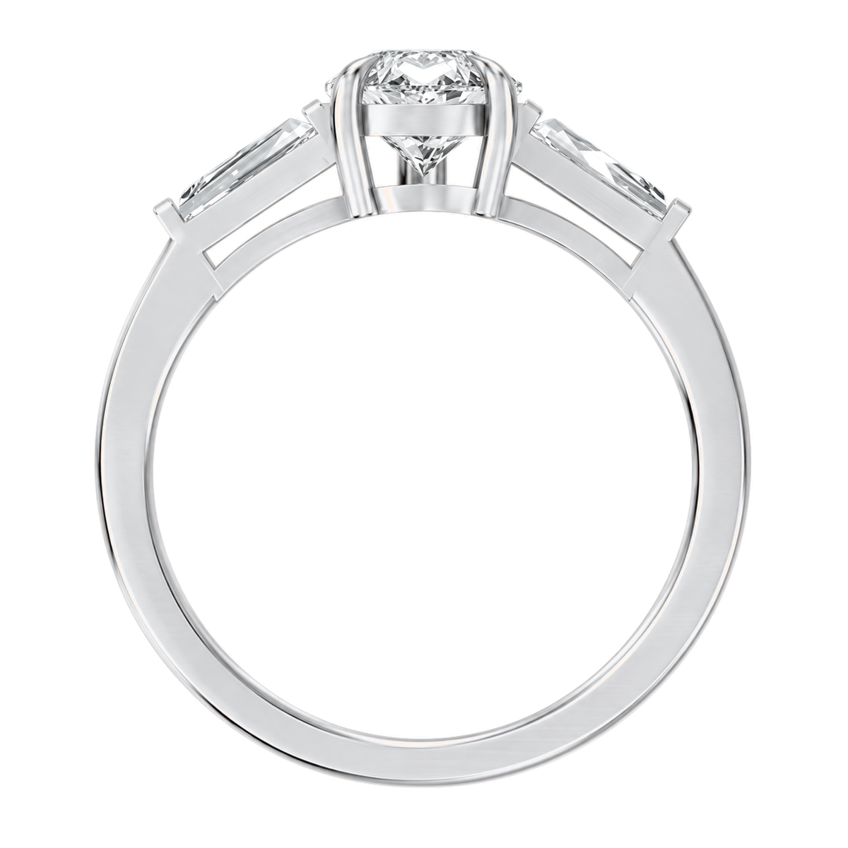 Pear, white gold