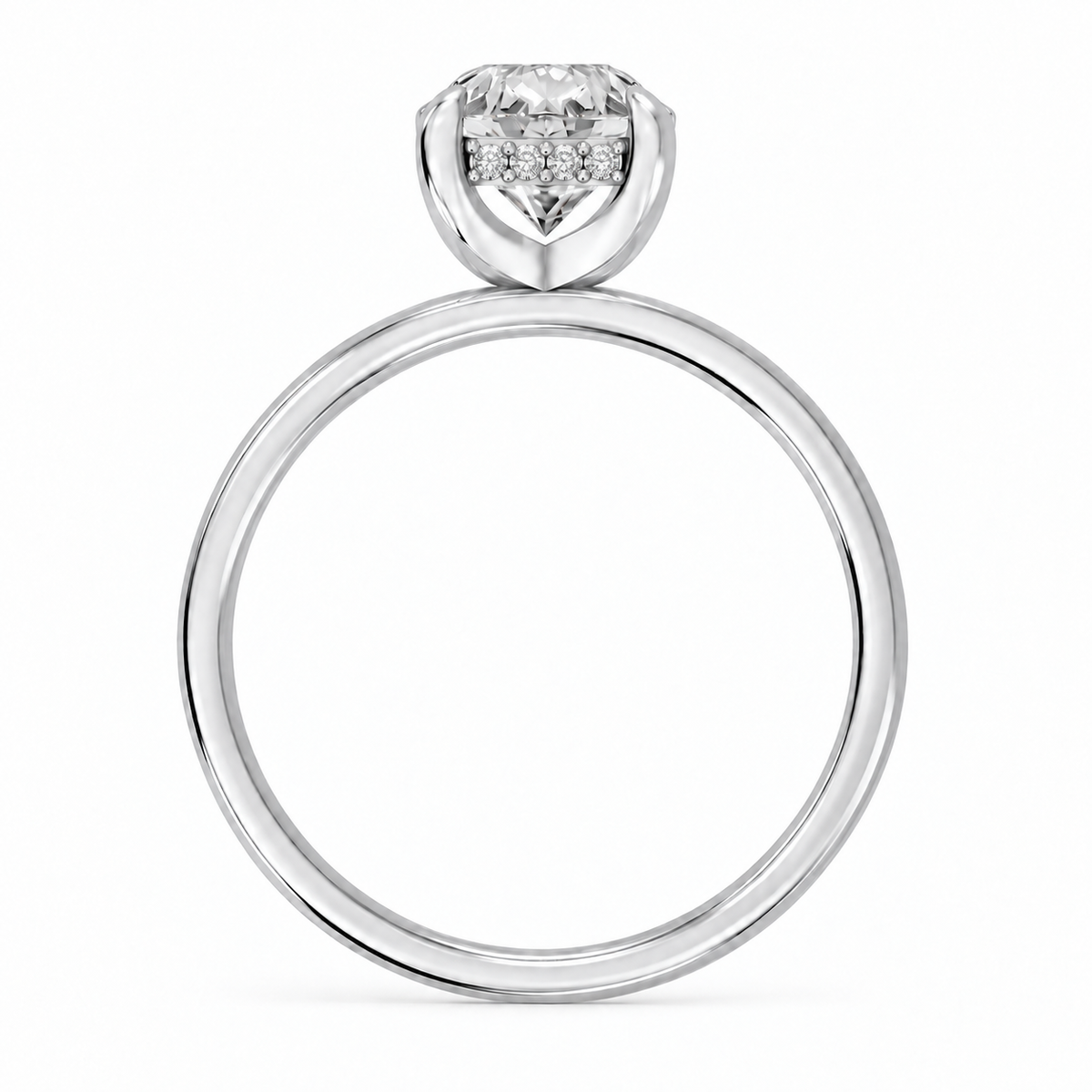 Pear, white gold