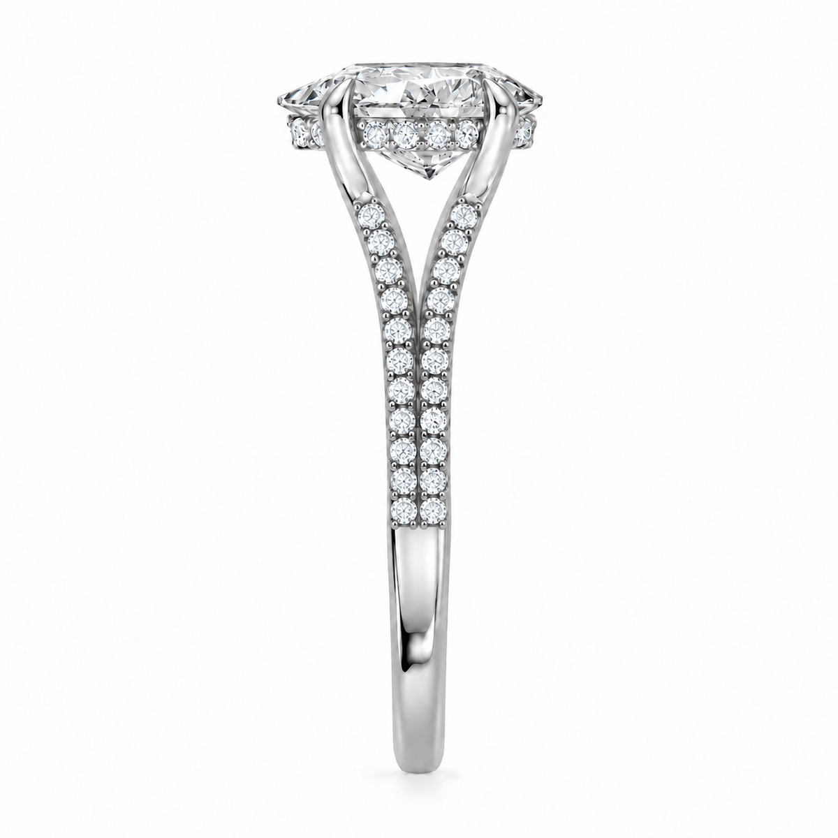 Pear, white gold